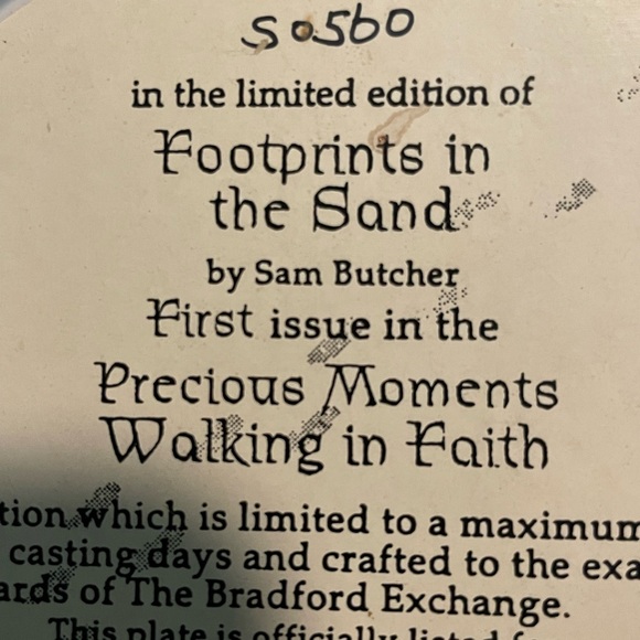 Precious Moments hanging plate - Picture 2 of 3